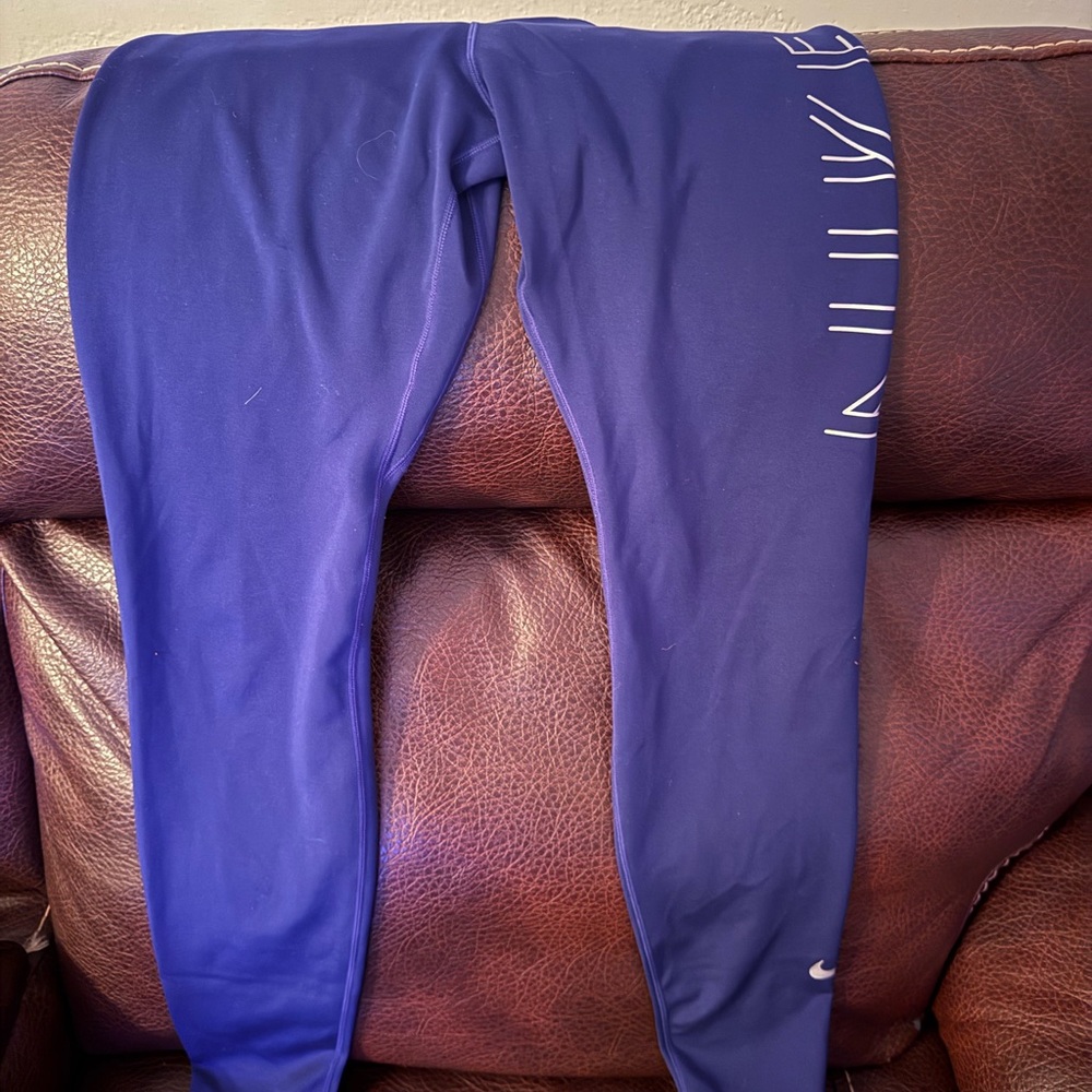 Nike Women’s Leggings in Deep Blue with Silver Accents
